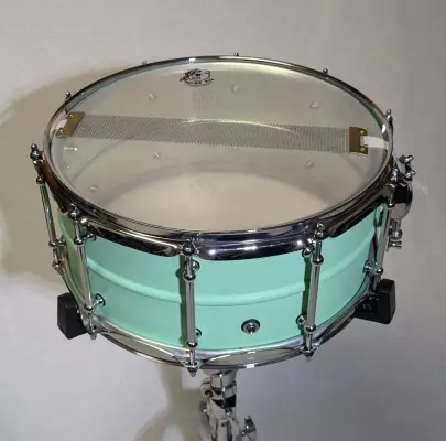 Pork Pie - Aluminum Snare Drum Sea Foam Green 6.5